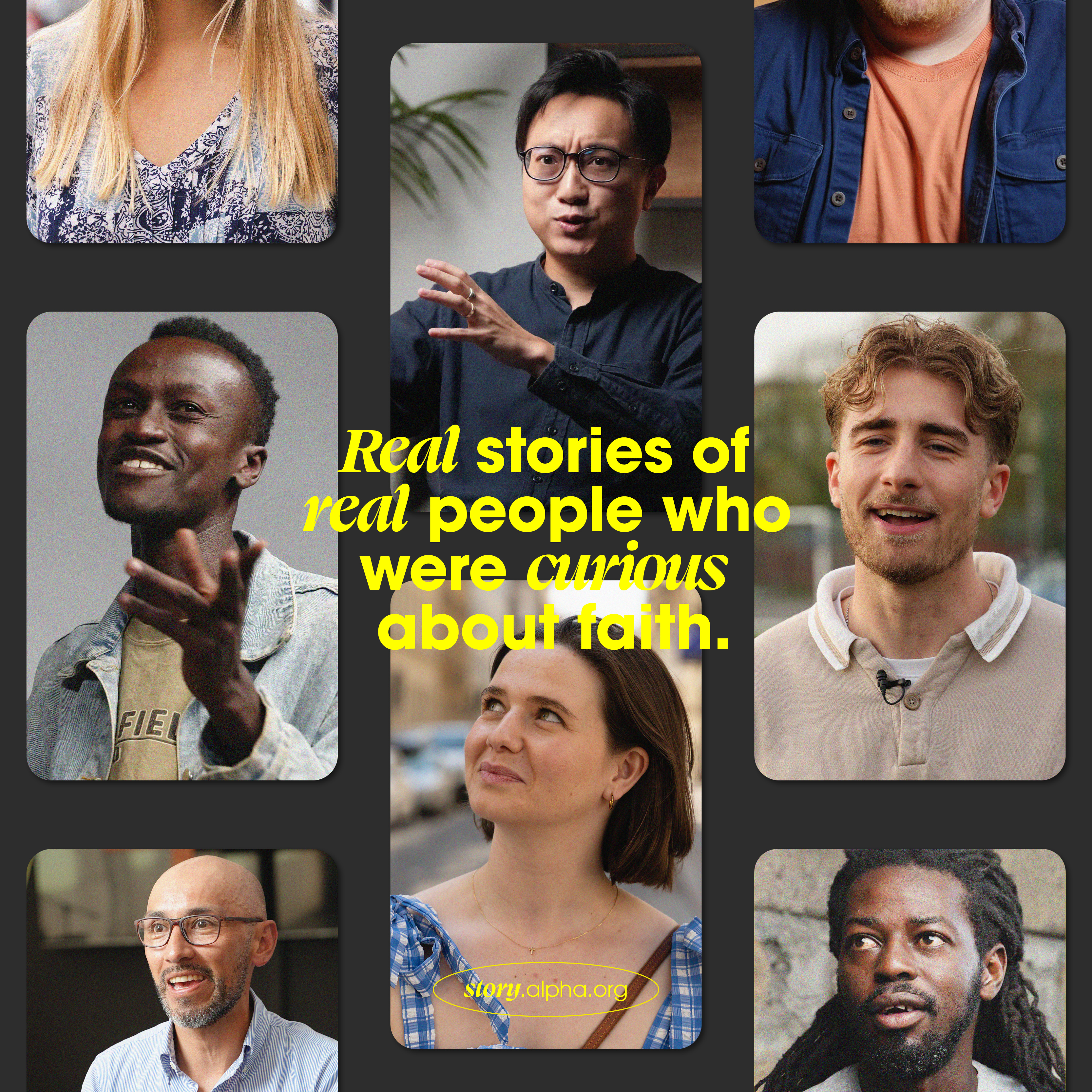 real stories of people who were curious about faith.